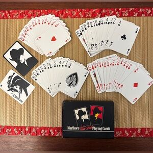 Marlboro Man Wild West Playing Cards 2 Decks 4 Horse Jokers, France Edition 1991